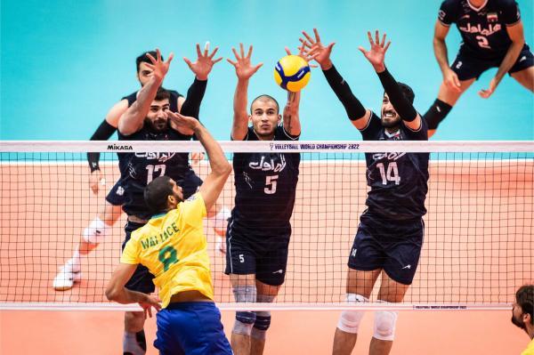 تیم ملی والیبال ناکام در برابر برزیل؛ ایران از قهرمانی دنیا حذف شد (تور برزیل)