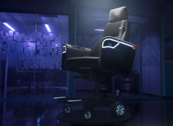 فولکس واگن صندلی اداری موتوردار با چراغ جلو و بوق می سازد!